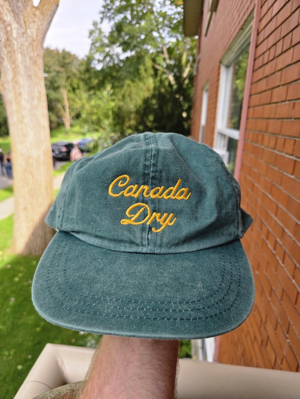 Vintage Canada Dry Dad Hat Forrest Green Embroidered KP Caps Strapback
